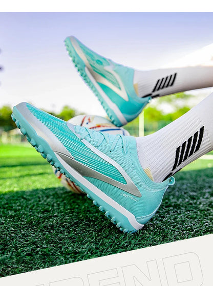 Nouveaux hommes chaussures de Football crampons de Sport adulte respirant antidérapant bottes de Football en plein air longues pointes formation garçons Match confortable