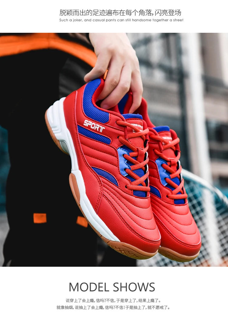 Zapatillas de tenis unisex transpirables para hombre y mujer, para deporte al aire libre, gimnasio, bádminton y voleibol
