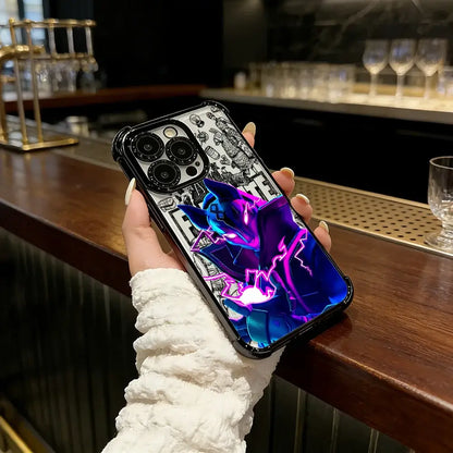 Battle Royales Fortnites-belagt telefoncover til iPhone 17 17e 16e 16 15 14 13 12 11 Pro Max X XR XSMax 7 8 Mini Air Plus Airabag