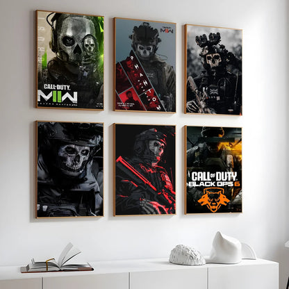 COD Call Of Duty G-Ghosts Poster Self-adhesive Art Waterproof Paper Sticker Coffee House Bar Room Wall Decor