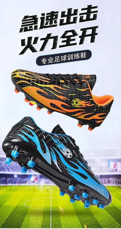 Men Professional Football Boots Cleats Boys Soccer Shoes Ankle Support Cleats Youth Outdoor Match Training Sneakers Non-slip