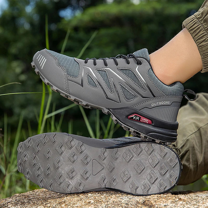 Men's Hiking Shoes Waterproof All-Terrain Outdoor Sneakers Non-Slip for Trekking Camping Tactical Training Outdoor Cycling