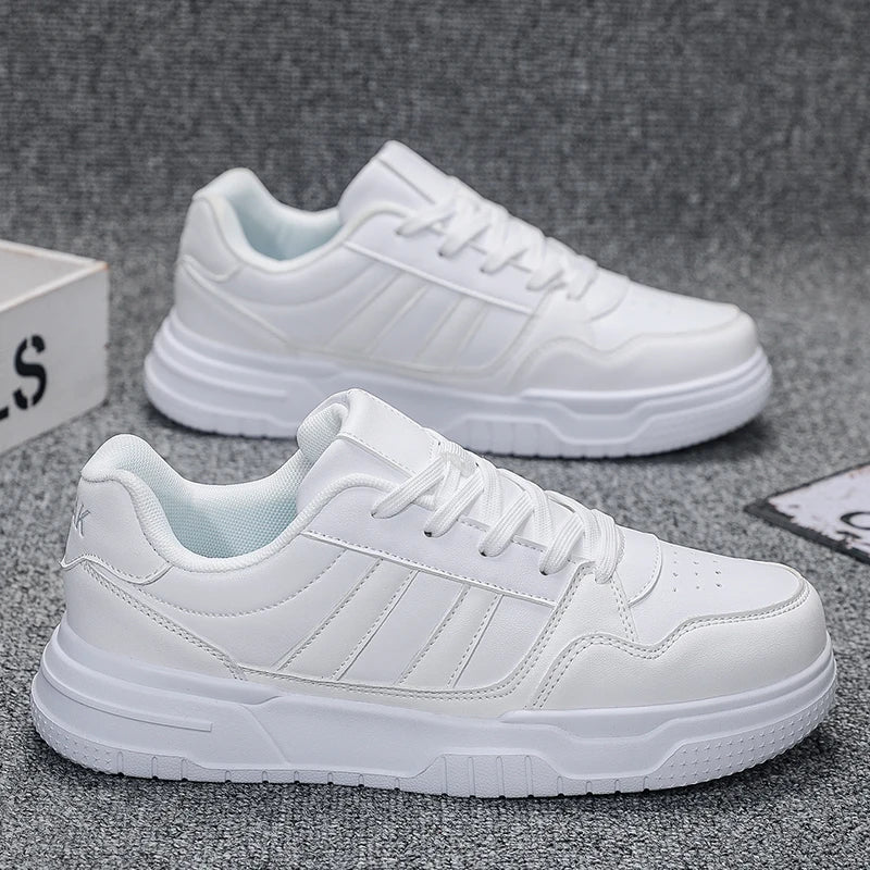 Plus Big Size 50 51 52 Men's Leather Sneakers Casual Sports Shoes Flat Skateboard Shoes Hot Sale for Dropshipping