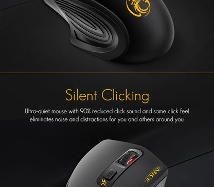 Silent 2.4G USB Wireless Mouse Battery Style Optical Tracking Computer Mice Receiver Soundless Mice For Office Laptop iPad Mac