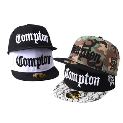 Cross-border Hot Selling in Europe and AmericaComptonBaseball Cap Korean Style Personality Hip-Hop Flat Brim Camouflage Hat