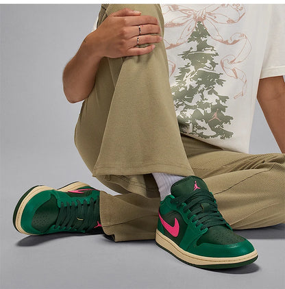 Nike genuíno JORDAN — Ténis de skate desportivos leves almofadados e bordados para mulher DC0774-162