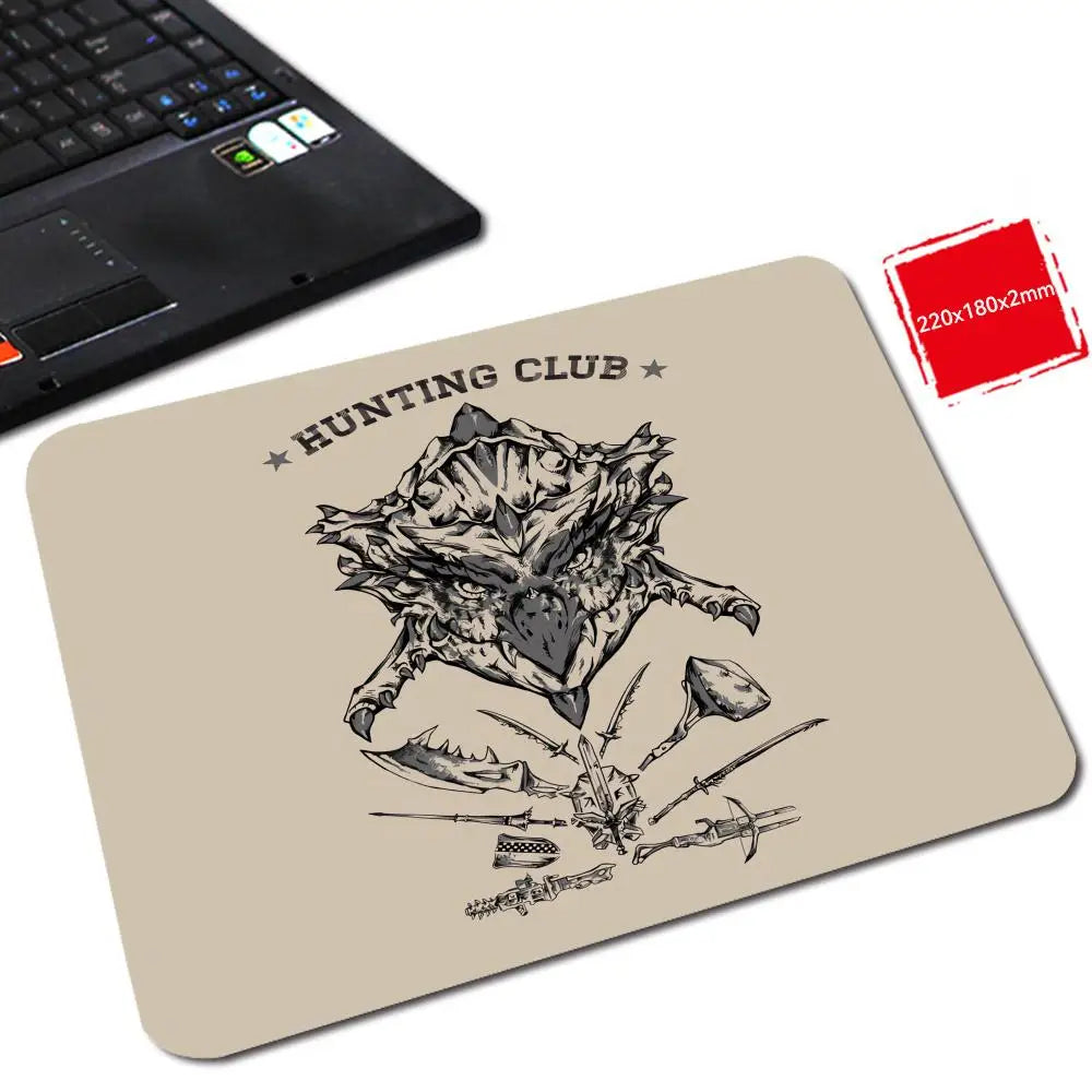 M_monster H_hunter W_world Mouse Pad Gabinete Gamer Pc Small Cute Desk Mat Mouse Pad Wrist Protector Computer Desk Accessories