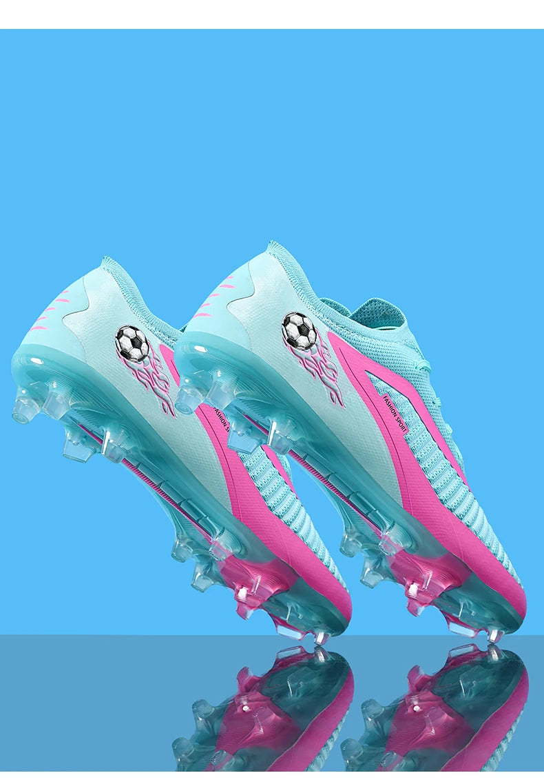 Nouvelles chaussures de football pour hommes, chaussures de sport d'extérieur, chaussures de football pour garçons, respirantes, confortables, crampons longs, chaussures d'entraînement pour adultes, antidérapantes
