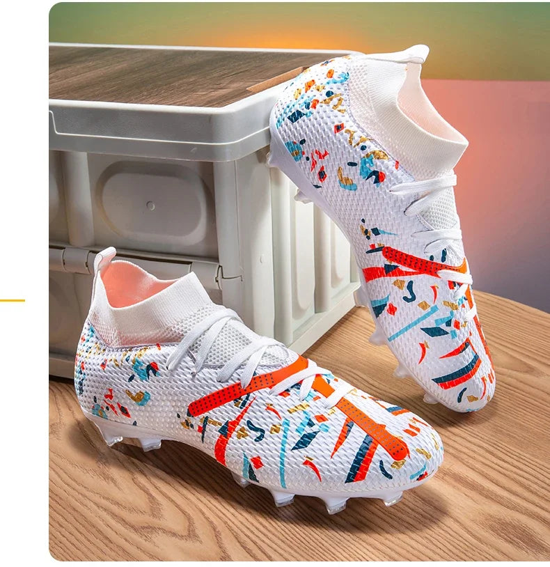 Nouvelles chaussures de football pour hommes, chaussures d'entraînement, crampons de football, baskets de match, chaussures de sport pour terrain gazonné, antidérapantes, professionnelles, ultralégères, unisexes.