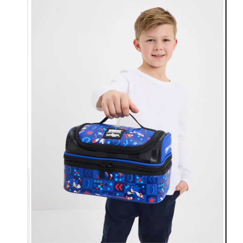 NEW High-quality Original Blue Boy Sonic Children's Backpack Cartoon Stress-relief Bag Hedgehog Anime Stationery Student Gift