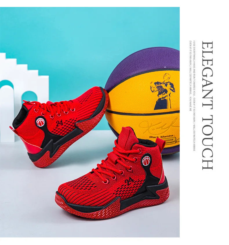 Large Size High-Top Sports Shoes Men's Casual Breathable Comfortable Thick-Soled Basketball and Running Shoes
