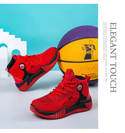 Large Size High-Top Sports Shoes Men's Casual Breathable Comfortable Thick-Soled Basketball and Running Shoes
