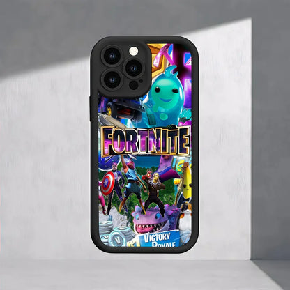 F-Fortnite Gaming-Handyhülle für iPhone 17e 17 16e 16 15 14 13 12 11 Air Pro Max Mini XR XS X 7 8 6 6s Plus, weiche TPU-Rückhülle