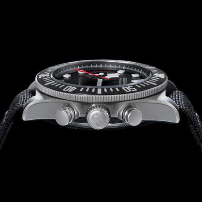 SEESTERN cronógrafo para hombre, reloj mecánico con movimiento Tianjin ST1901, cristal de zafiro, correa de nailon con velcro, esqueleto luminoso