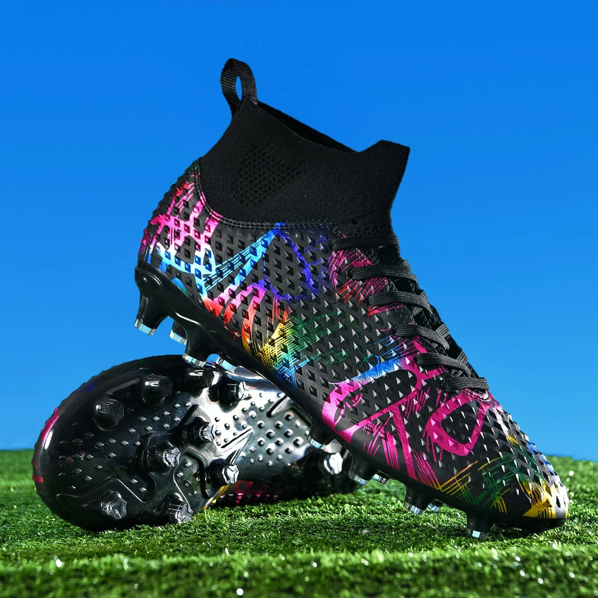 Chaussures de football spéciales pour les nouveaux élèves, chaussures de football d'entraînement pour adolescents, compétitions, tailles 31-46 #   Chaussures de sport d'extérieur montantes pour étudiants