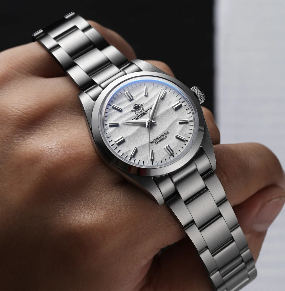 ADDIESDIVE HOT AD2030 36mm Men's Watch No Logo Sports Bubble Mirror Pot Cover Glass 10Bar Quartz Wristwatches