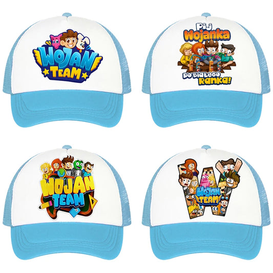 Boys Baseball Caps Wojan Team Anime Character Printed Sun Hat Kids Adults Adjustable Peaked Cap Cartoon Summer Casual Hats Gifts