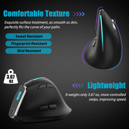 Lefon F33/F26C/F35B Trackball Mouse/ Bluetooth Ergonomic Mouse 2.4G Wireless Rechargeable Rollerball Mice for PC Office Drawing