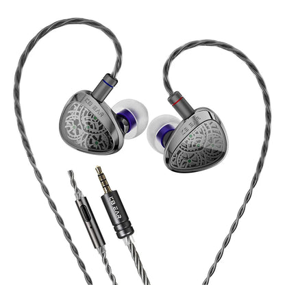 KBEAR TBX Tourbillon X IEMS Écouteurs intra-auriculaires filaires avec diaphragme en fibre de carbone CVD de 10 mm, basses profondes, casque de jeu