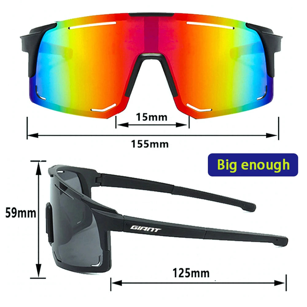 giant long-distance Cycling Glasses super light Men WomenAnti-Fog UV400 Protection MTB Bike Glasses with case