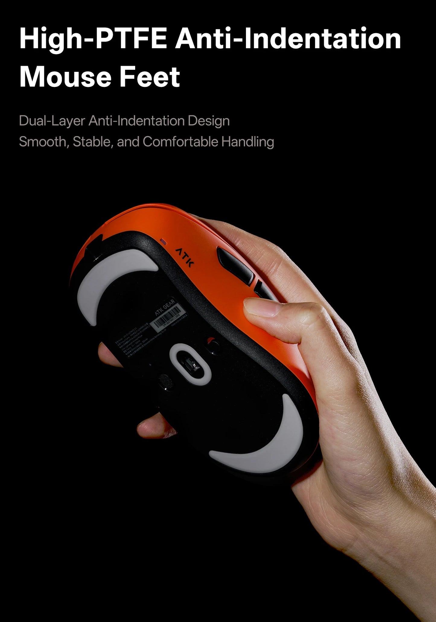 Mouse wireless ATK Blazing Sky Z1 V2 Ultimate PAW3950 Ultra Dual 8K da gaming, ergonomico, sviluppato internamente, per mani medio-grandi