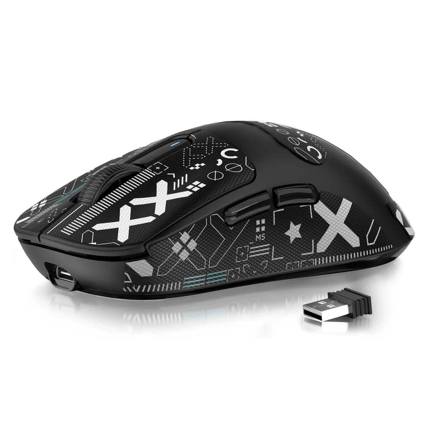 Rato Gaming Sem Fios Leve ATTACK SHARK X3, 49g, Tri-Mode, Sensor PAW3395 de 26K DPI, Autonomia de 200h, 5 Botões Programáveis