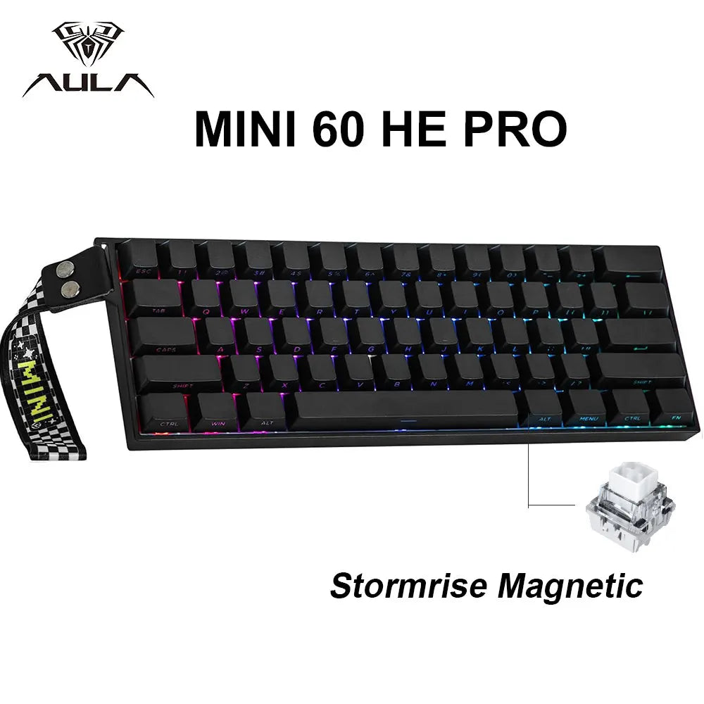 AULA Mini60 HE/Pro/Max 60% Gaming-Tastatur mit Magnetschaltern, RGB, Tri-Mode, mechanische Tastatur, 8000Hz, 0.01mmRT, für E-Sports, Geschenke