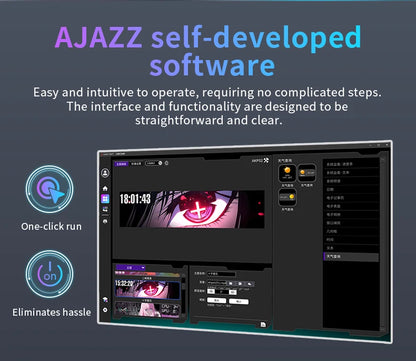 Ajazz AKP02 Aluminum Alloy 9.2-Inch DIY Universal Secondary Screen with Various Customizable Designs Suitable for Windows 7