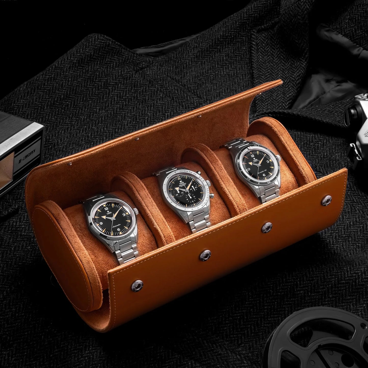 Thron T026 38mm Watch Sapphire Crystal 316L Stainless Steel PT5000/Swiss Ronda Automatic Movement Vintage Style Men's Watch
