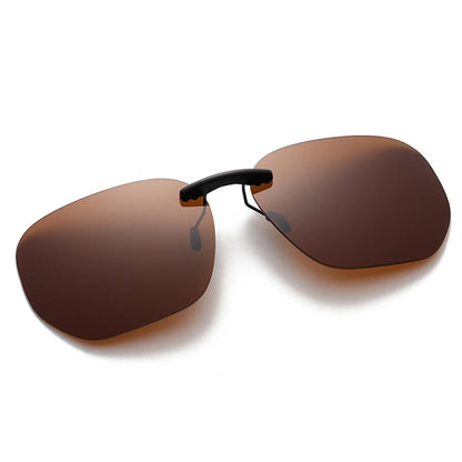 KLASSNUM Men Driving Clip On Polarized Sunglasses for Myopia Eyeglasses Women Square Night Vision Fishing UV400 Sun Glasses Clip
