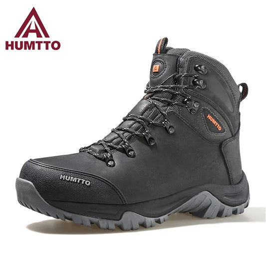 Zapatos de senderismo HUMTTO, botas de caza impermeables para hombre, botas tácticas de combate para desierto hasta el tobillo, botas de trekking para hombre y mujer, zapatillas cálidas de cuero