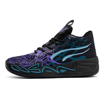 Basketball Shoes for Men Soft Lightweight Training Field Anti-Slip Shock-Absorbing Breathable Comfortable High-Top Sneakers for Men