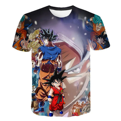Camisetas para hombre Dragon Ball Z, camiseta para niños, ropa infantil de verano, manga corta, camiseta con dibujo animado para niños, tops, camiseta para bebé niño