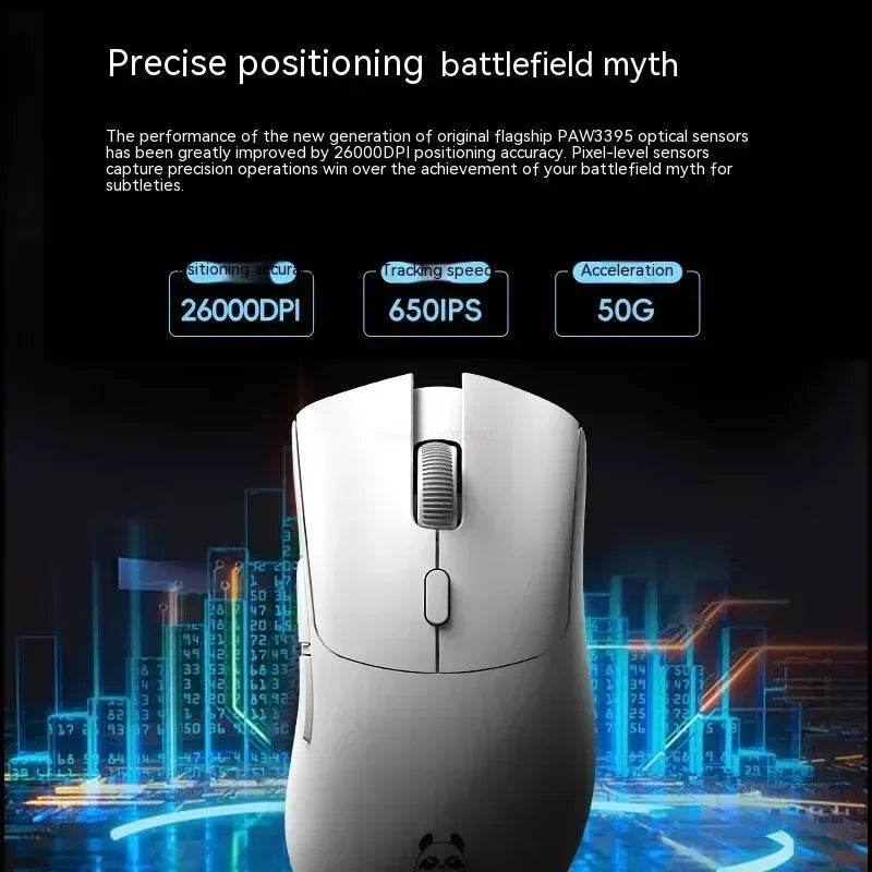 Bezdrôtová myš Metaphyuni Metapanda P1 Pro Max Paw3395L s nízkou latenciou, ľahká e-športová herná myš, ergonomická myš pre PC hráčov, darček
