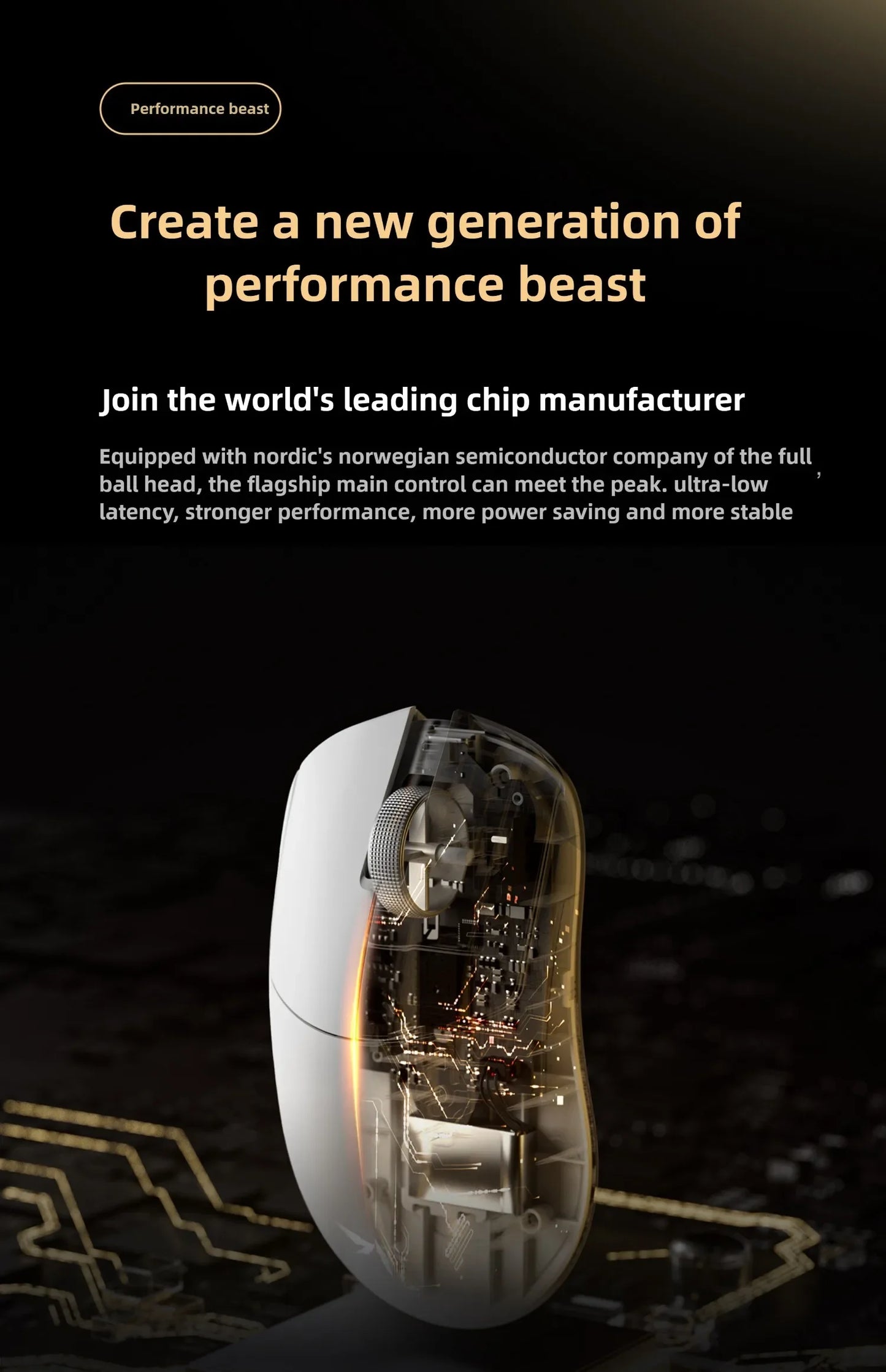Mouse gaming esports VGN Dragonfly F2 ProMax/Ultra 42000DPI 0.125ms per CS:GO, latenza cablata/wireless Dual 8K, 3 modalità, PAW3395/3950