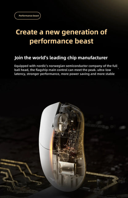 Mouse gaming esports VGN Dragonfly F2 ProMax/Ultra 42000DPI 0.125ms per CS:GO, latenza cablata/wireless Dual 8K, 3 modalità, PAW3395/3950