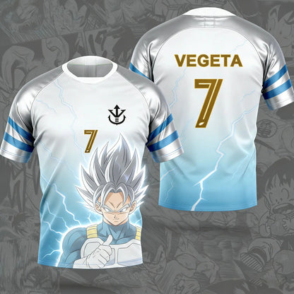 Summer 2026 Dragon Ball Wukong "Free Ultimate Yigong No. 10"Football Theme 3D Printing Breathable T-shirt Adult Parent-child Top