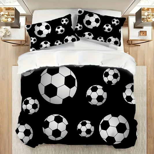 Football Duvet Cover Set Comforter Bedding 3d Children'S Bedding Set 3-Piece 1 Quilt Cover King Size