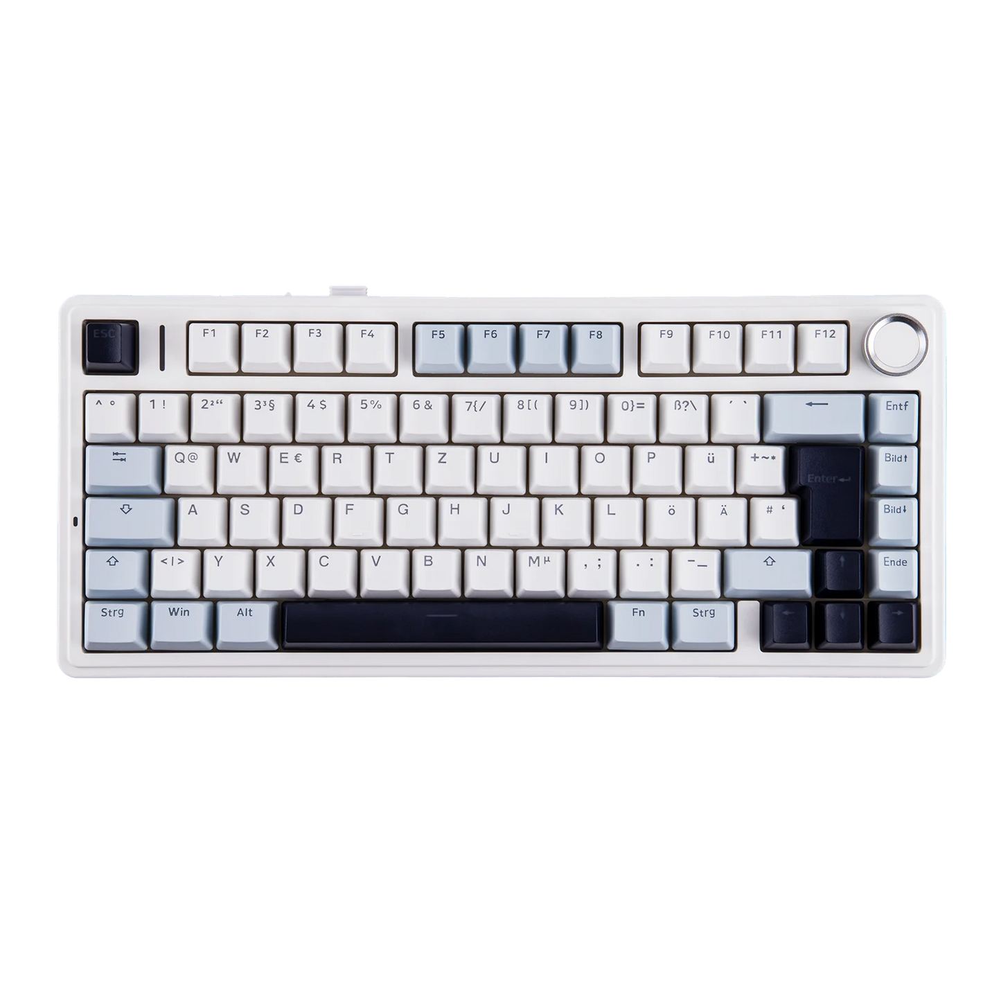 EPOMAKER x AULA F75 ISO-DE kabellose mechanische Tastatur mit Tri-Mode-Konnektivität, deutschem QWERTZ-Layout und 4000 mAh Akku