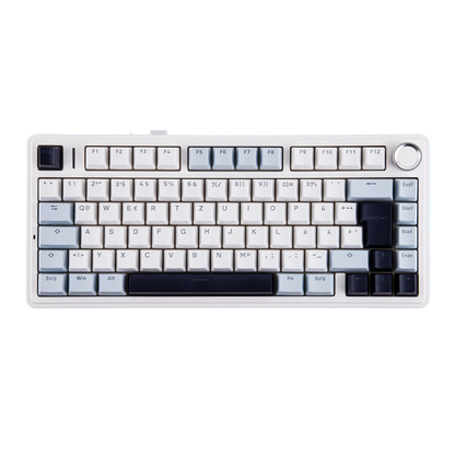 EPOMAKER x AULA F75 ISO-DE kabellose mechanische Tastatur mit Tri-Mode-Konnektivität, deutschem QWERTZ-Layout und 4000 mAh Akku