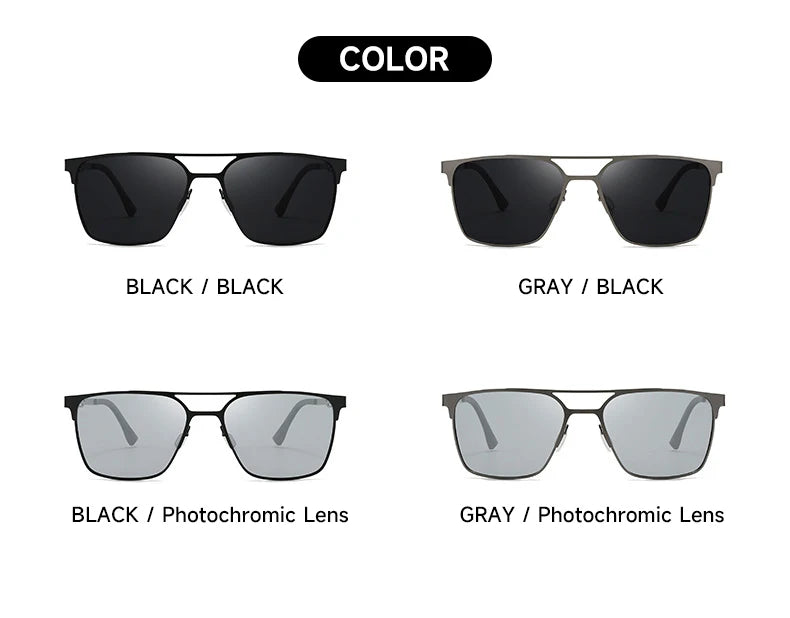 New Photochromic Polarized Sunglasses Man High Quality UV400 Sun Glasses Outdoor Driving Fishing Pilot Eyewear