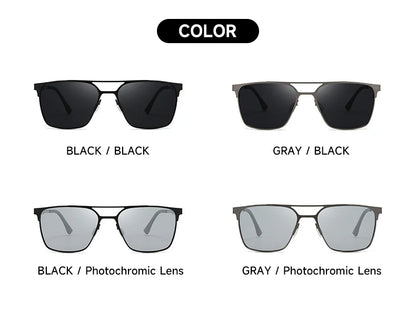 New Photochromic Polarized Sunglasses Man High Quality UV400 Sun Glasses Outdoor Driving Fishing Pilot Eyewear