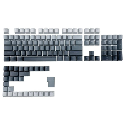 RGB-Gamer-Tastenkappen mit Farbverlauf-Hintergrundbeleuchtung für mechanische Tastaturen mit MX-Switches, OEM-Profil, PBT-Keycaps, Weiß/Blau, ISO-Layout, DIY-Tastenkappen