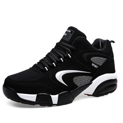 Sneakers da uomo taglie forti con color block di tendenza, comode, antiscivolo, con lacci, scarpe casual resistenti per attività outdoor maschili