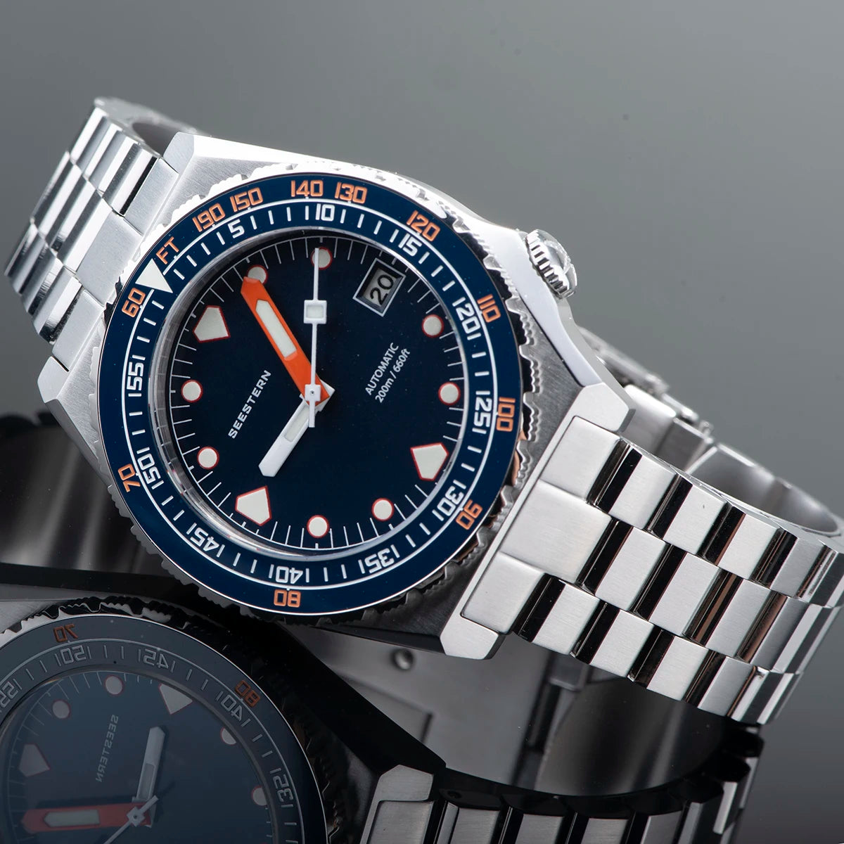 SEESTERN Watch of Man Diver Automatic Mechanical Wristwatches NH35 Luminous Ceramic Sapphire Crystal Waterproof Jubilee New 600T