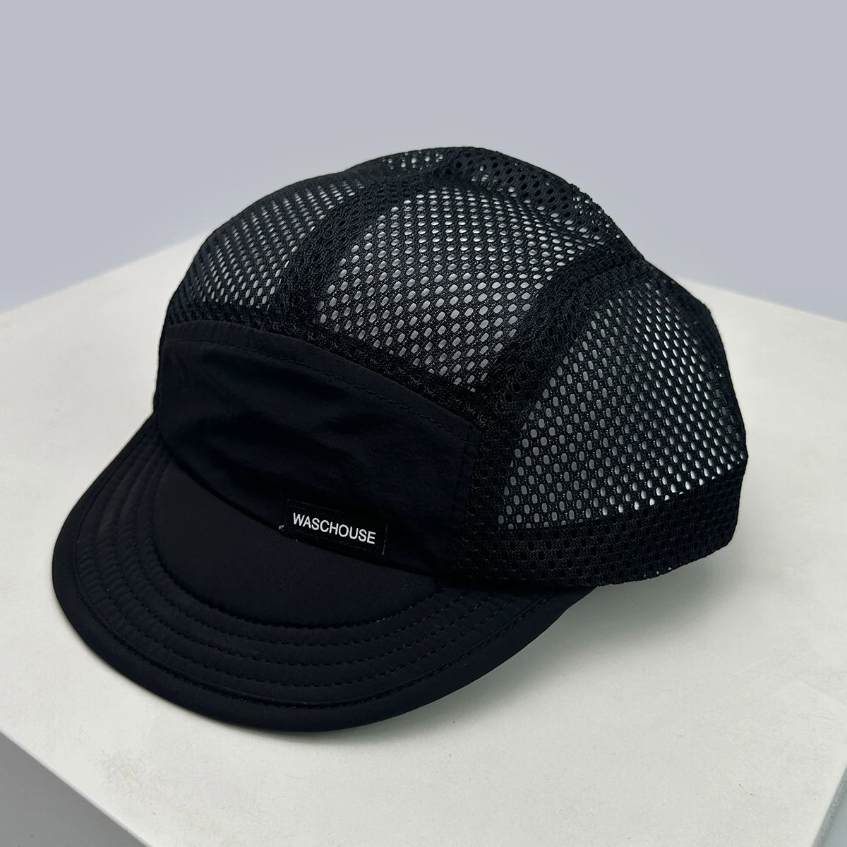 New Unisex Simple Mesh Letter Baseball Hats Sunshade Quick Drying Breathable Short Eave Peaked Caps Versatile Fashion Outdoor