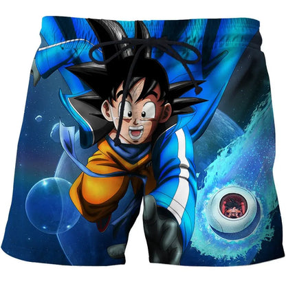 2026 Summer Dragon Ball Young Goku Printed Shorts Men Retro Classic Oversized Breathable Fitness Streetwear Unisex Adult & Kids