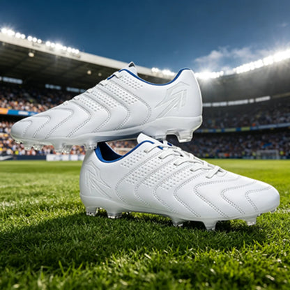 Chaussures de football FG AG pour adultes, tige légère en PU synthétique, crampons antidérapants pour terrain en herbe naturelle et artificielle en plein air