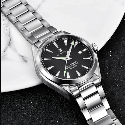Corgeut 41mm Luxury NH35 Movement Men's Sport Clock Automatic Relogio Masculino Mechanical Wristwatch Sapphire Steel Band Men's Watch