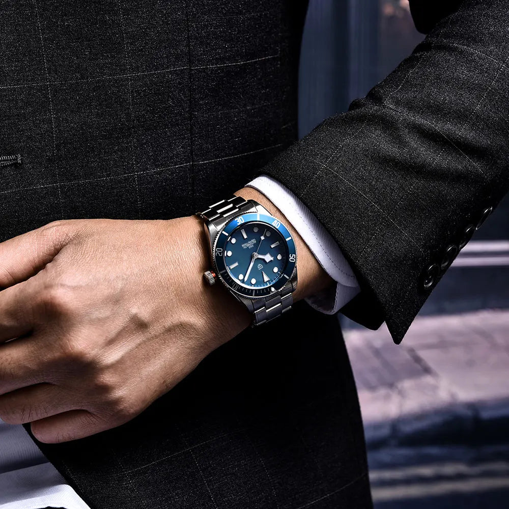 Relógio automático para homem PAGANI DESIGN – Modelo de luxo tipo BB58, relógio de pulso mecânico, desportivo, em aço inoxidável e estanque